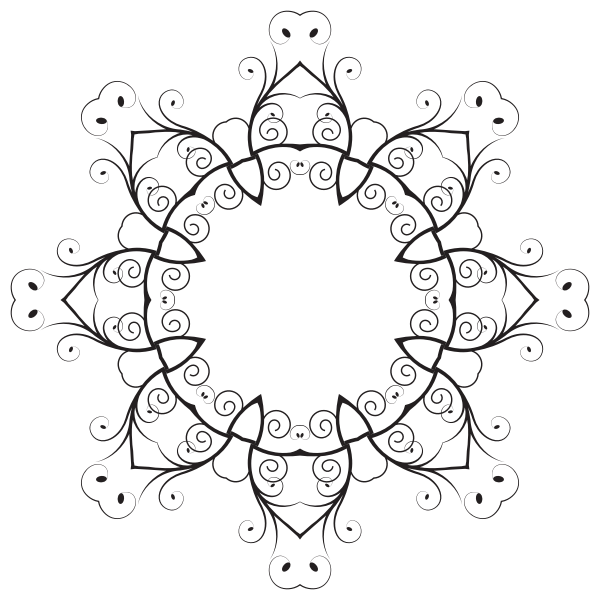 SVG Black floral lace