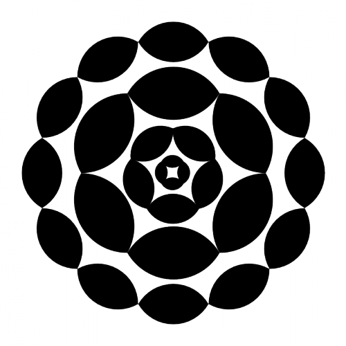 SVG black football flower tunnel