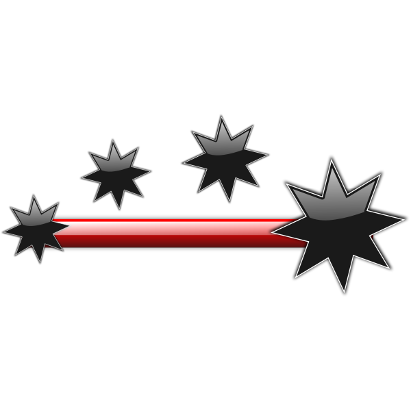 SVG Black glossy stars vector illustration