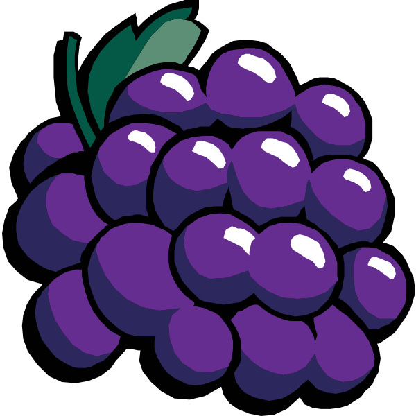 SVG Black grapes vector clip art