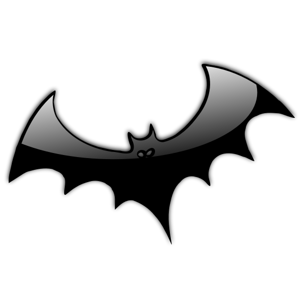 SVG Black Halloween bat vector image