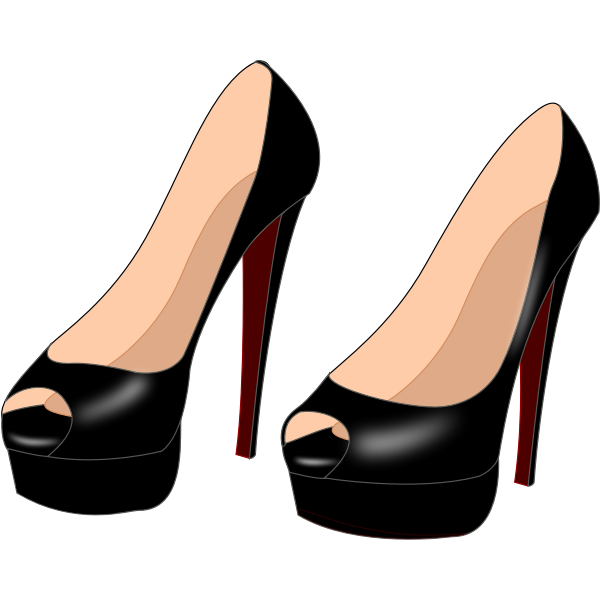 SVG Black heels