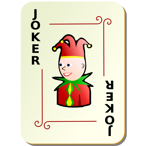 SVG Black Joker playing card vector image