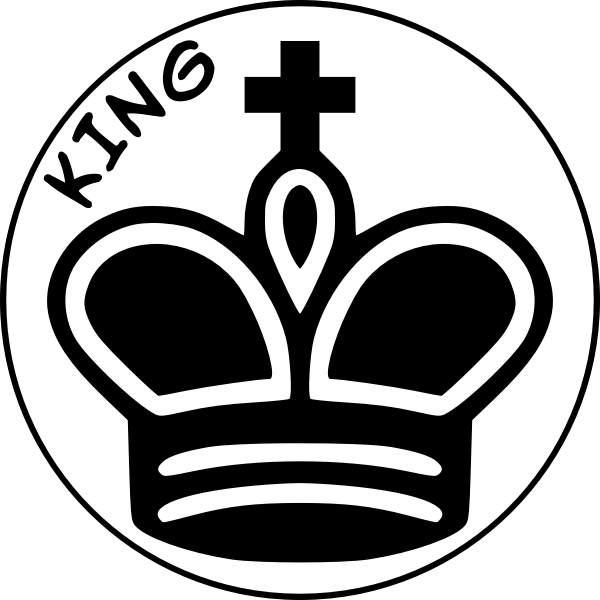 SVG Black king chess piece