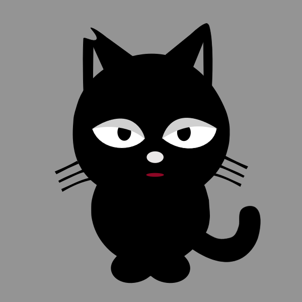 SVG Black kitty