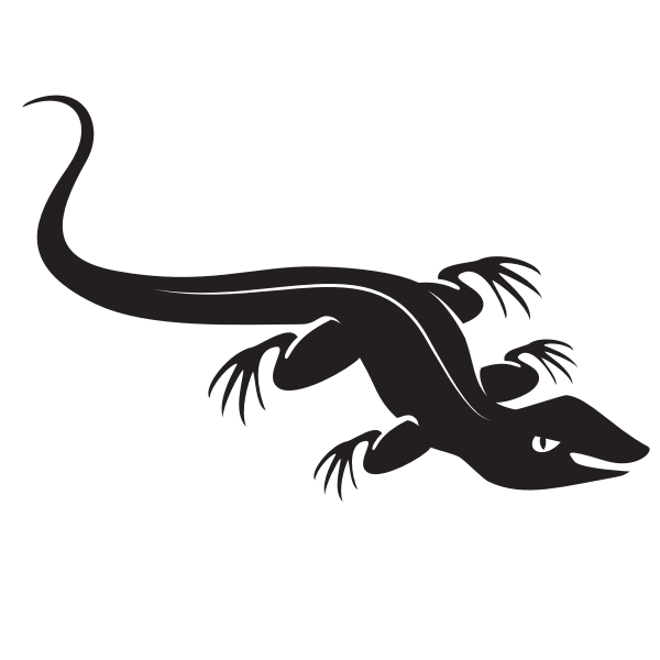 SVG Black lizard silhouette