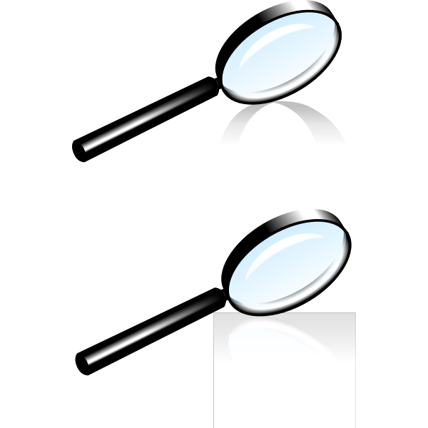 SVG Black magnifying glass vector illustration