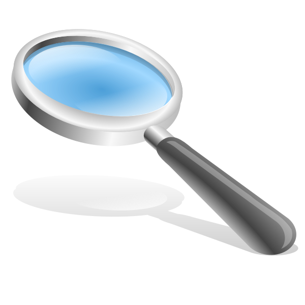 SVG Black magnifying glass vector image