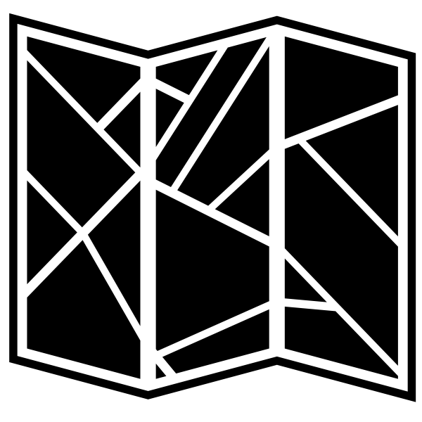 SVG Black map icon showing straight paths