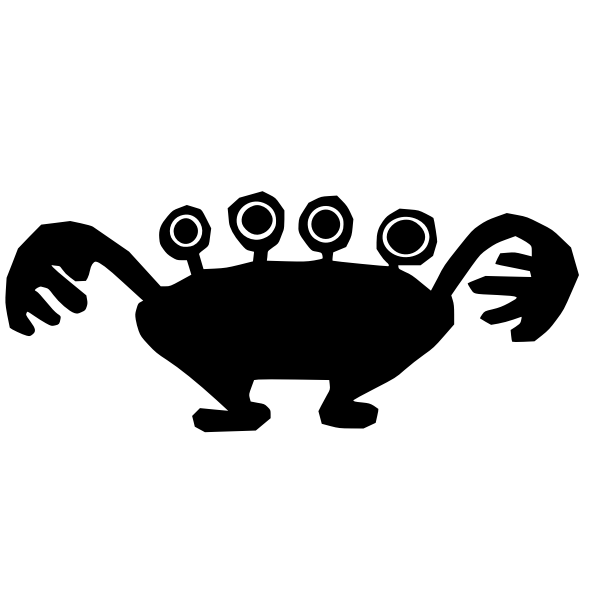 SVG Black monster crab