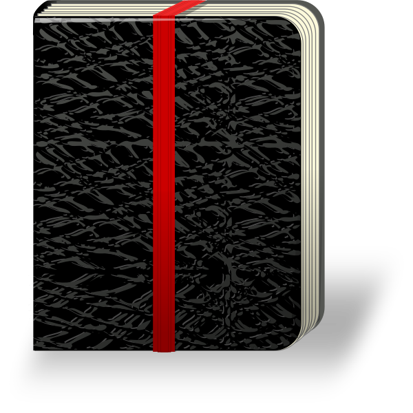 SVG Black notebook vector illustration