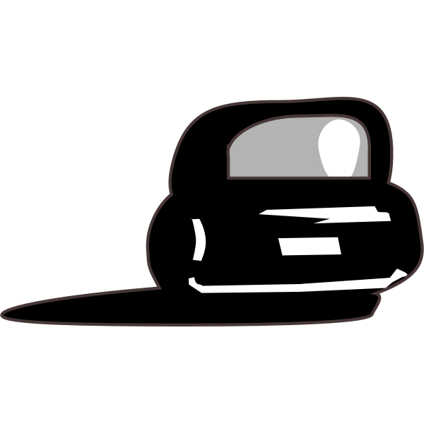 SVG Black old-timer car vector image