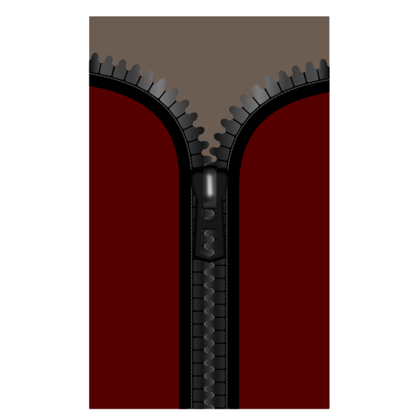 SVG Black opening zipper