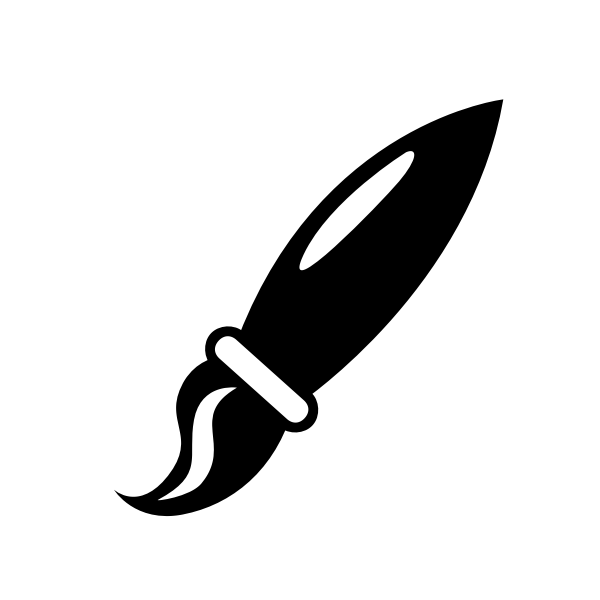 SVG Black painting brush vector clip art