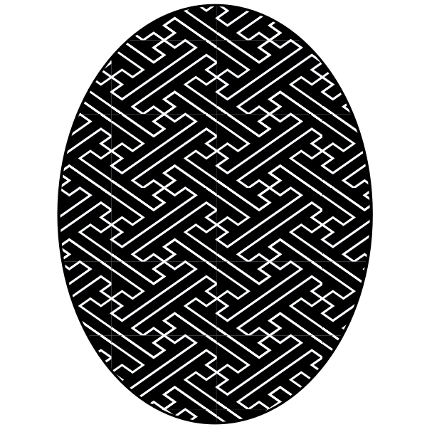 SVG Black patterned egg