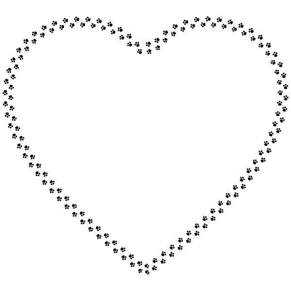 SVG Black paw prints