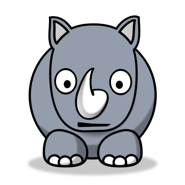 SVG Black rhino vector image