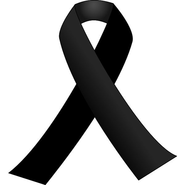SVG Black ribbon vector drawing