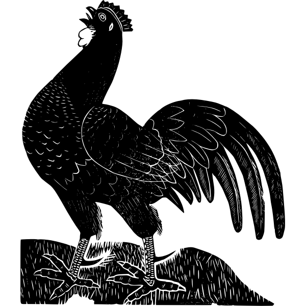 SVG Black rooster