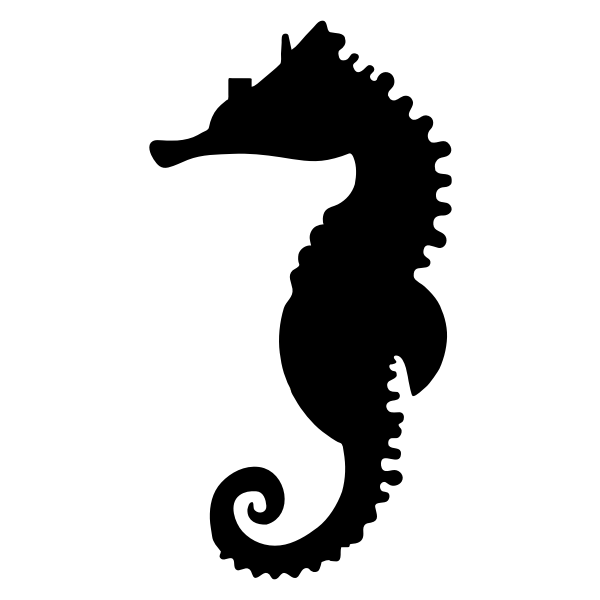 SVG Black seahorse