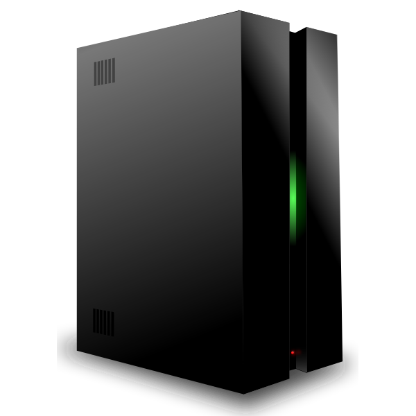 SVG Black server vector drawing