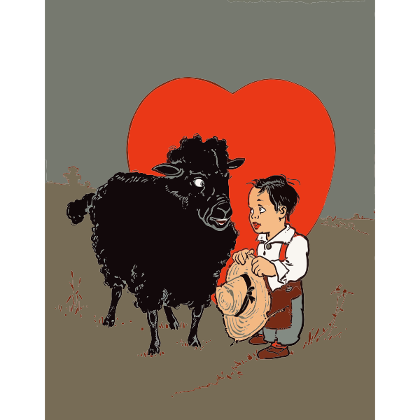SVG Black sheep and kid