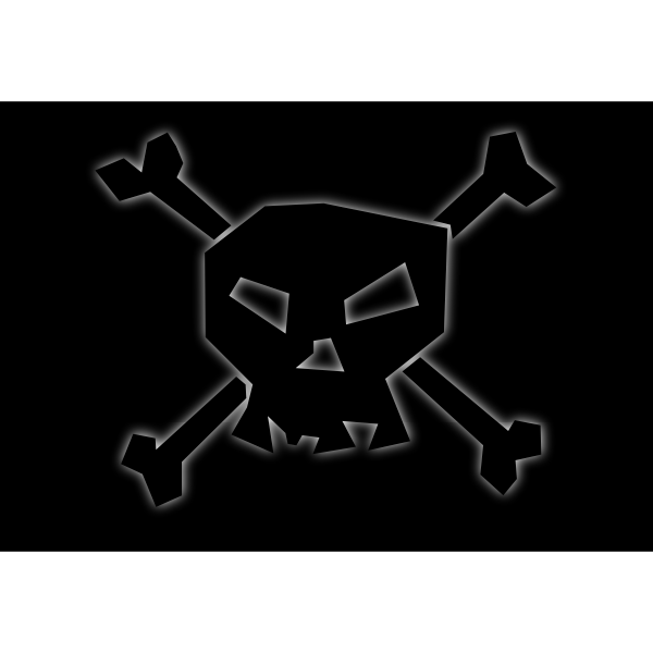 SVG Black skull and bones