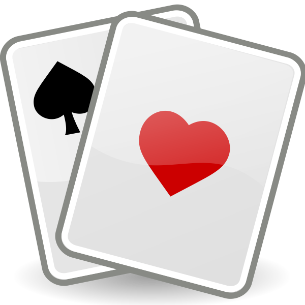 SVG Black spades and red hearts vector image