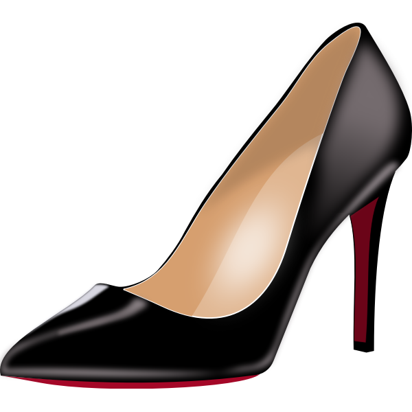 SVG Black stiletto heels