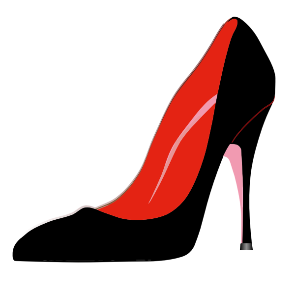 SVG Black stiletto shoe