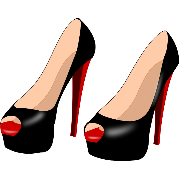 SVG Black stiletto shoes
