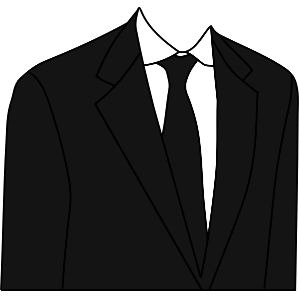 SVG Black suit jacket vector illustration