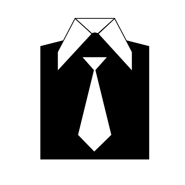 SVG Black suit vector icon
