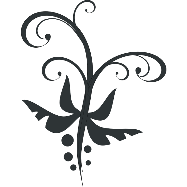 SVG Black swirl lines vector drawing