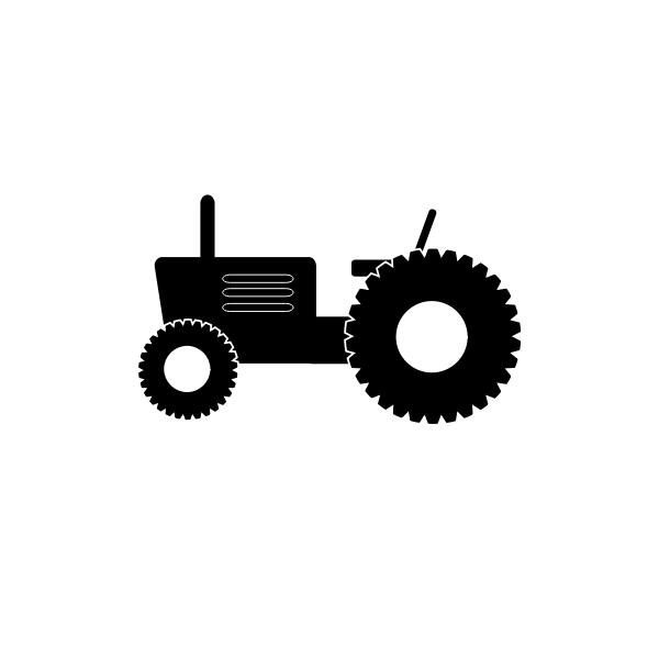 SVG Black tractor