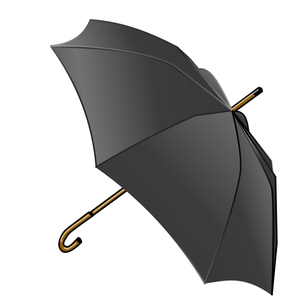 SVG Black umbrella vector image