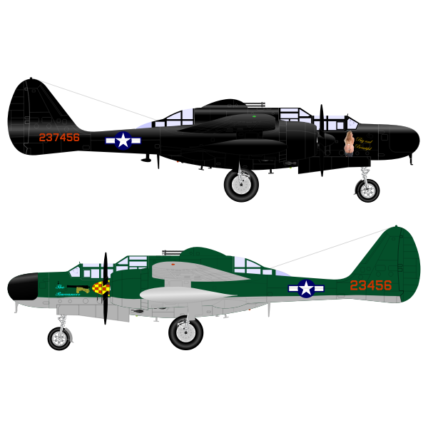 SVG Black widow plane