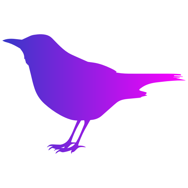 SVG Blackbird with Color