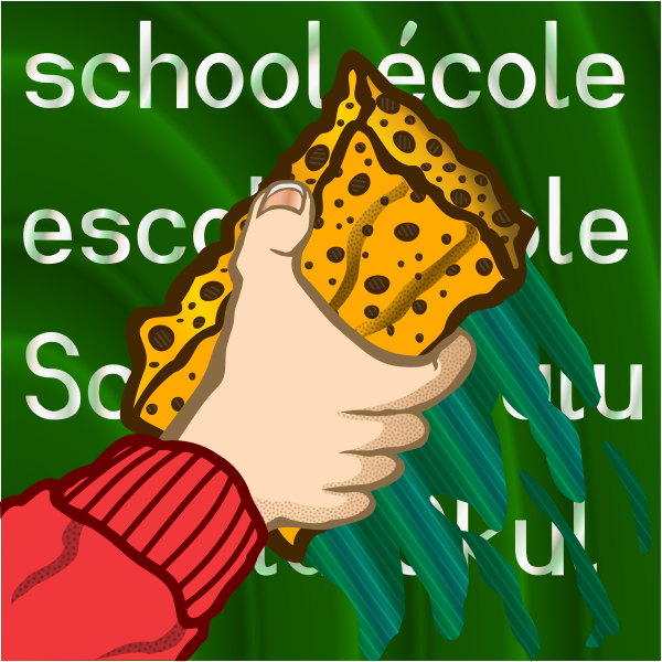 SVG Blackboard and sponge