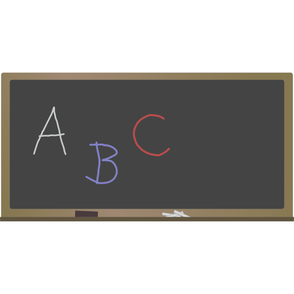 SVG Blackboard with letters vector image