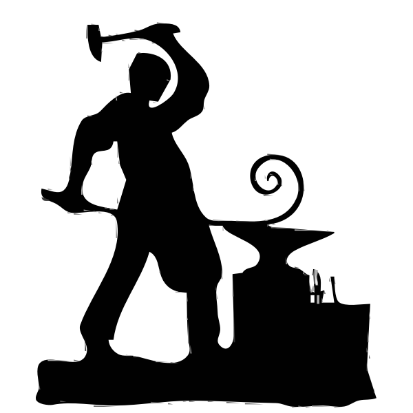 SVG Blacksmith silhouette