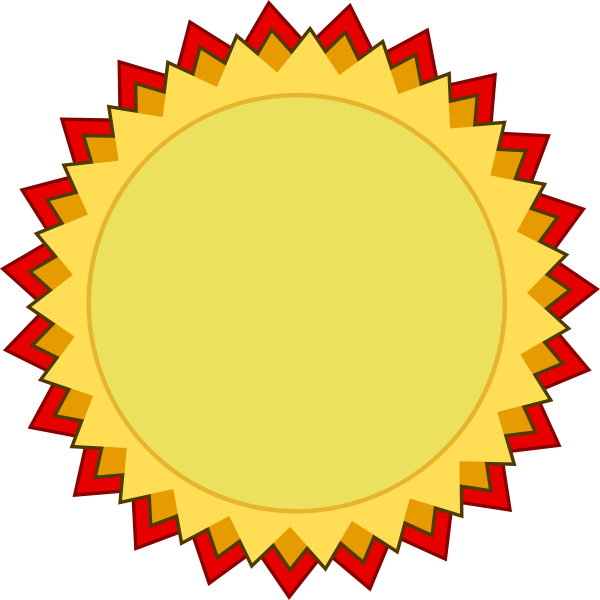 SVG Blank award of achievement badge vector clip art