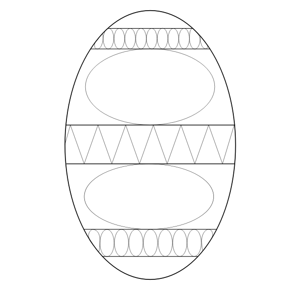 SVG Blank Easter egg vector image