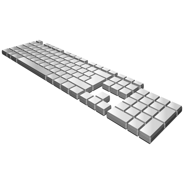 SVG Blank gray keyboard vector image