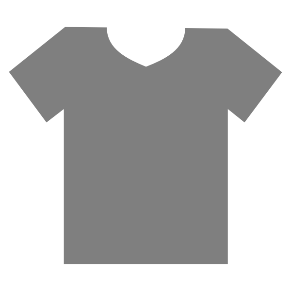 SVG Blank grey t-shirt outline vector clip art