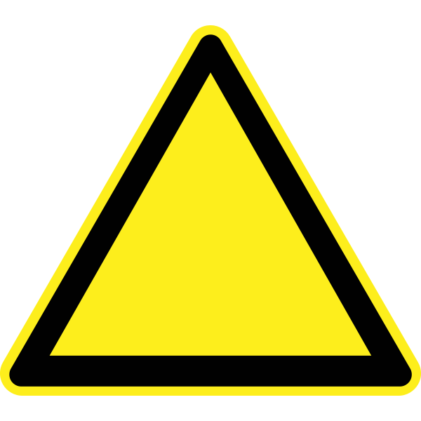 SVG Blank hazard warning sign vector image