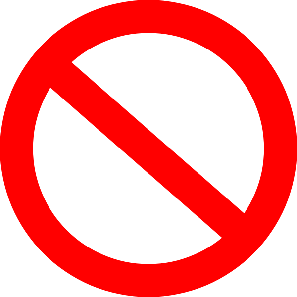 SVG Blank prohibitive sign vector clip art