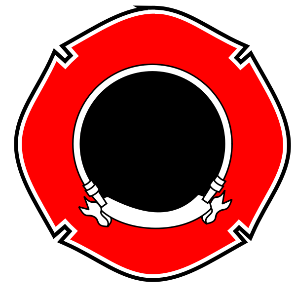 SVG Blank round firefighter emblem vector image