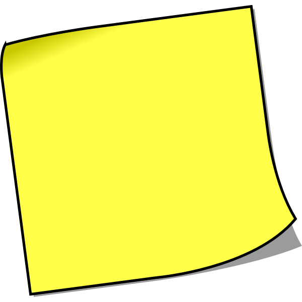 SVG Blank sticky note