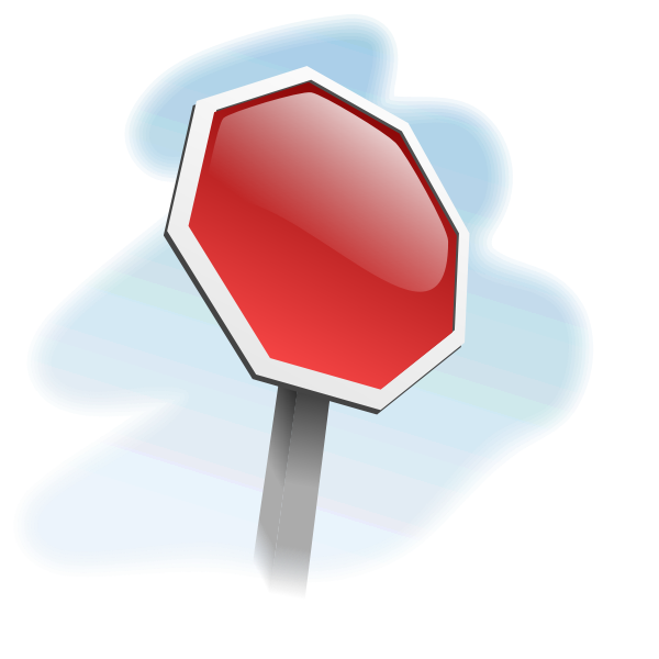 SVG Blank stop sign 3D vector image